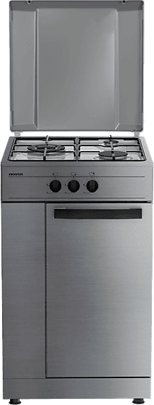 Cocina a gas - Infiniton CC3AC, 3 Zonas, Gas natural, Control mecánico, Inox