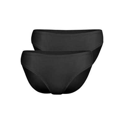 Slip LISCA "2er Pack Damen Slip My Silhouette", Damen, Gr. M, 2 Stk., Mikrofaser, schwarz, Mikrofaser, , figurumspielend, Unterhosen Slip