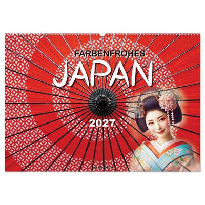 Farbenfrohes Japan (Wandkalender 2027 DIN A2 quer), CALVENDO Monatskalender