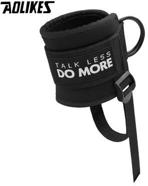 Inspire Select 1pc Adjustable Ankle Straps Cable Machine Ankle Cuffs For Weight Lifting, Glute Kickbacks, Leg & Gym Workout Training black 1pc