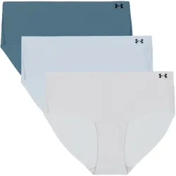 3er Pack UNDER ARMOUR Pure Stretch No-Show Solid Hipster Damen 439 - blue calm S