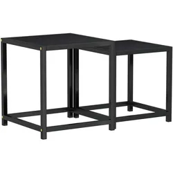 Décoshop26 - Set aus 2 Beistelltischen aus MDF und pulverbeschichtetem Stahl DEC032743