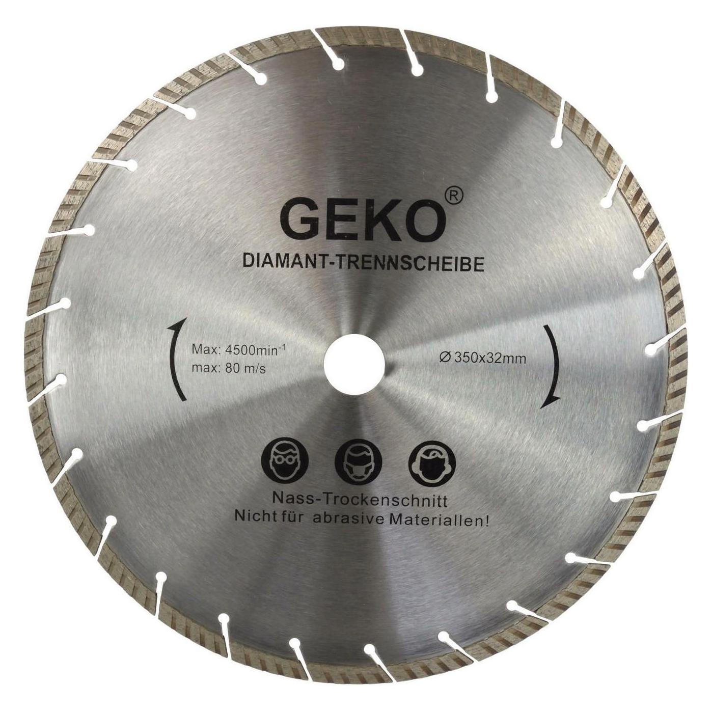 GEKO Diamant-Turbo-Segment-Trennscheibe, 350x10x32mm (G00209)