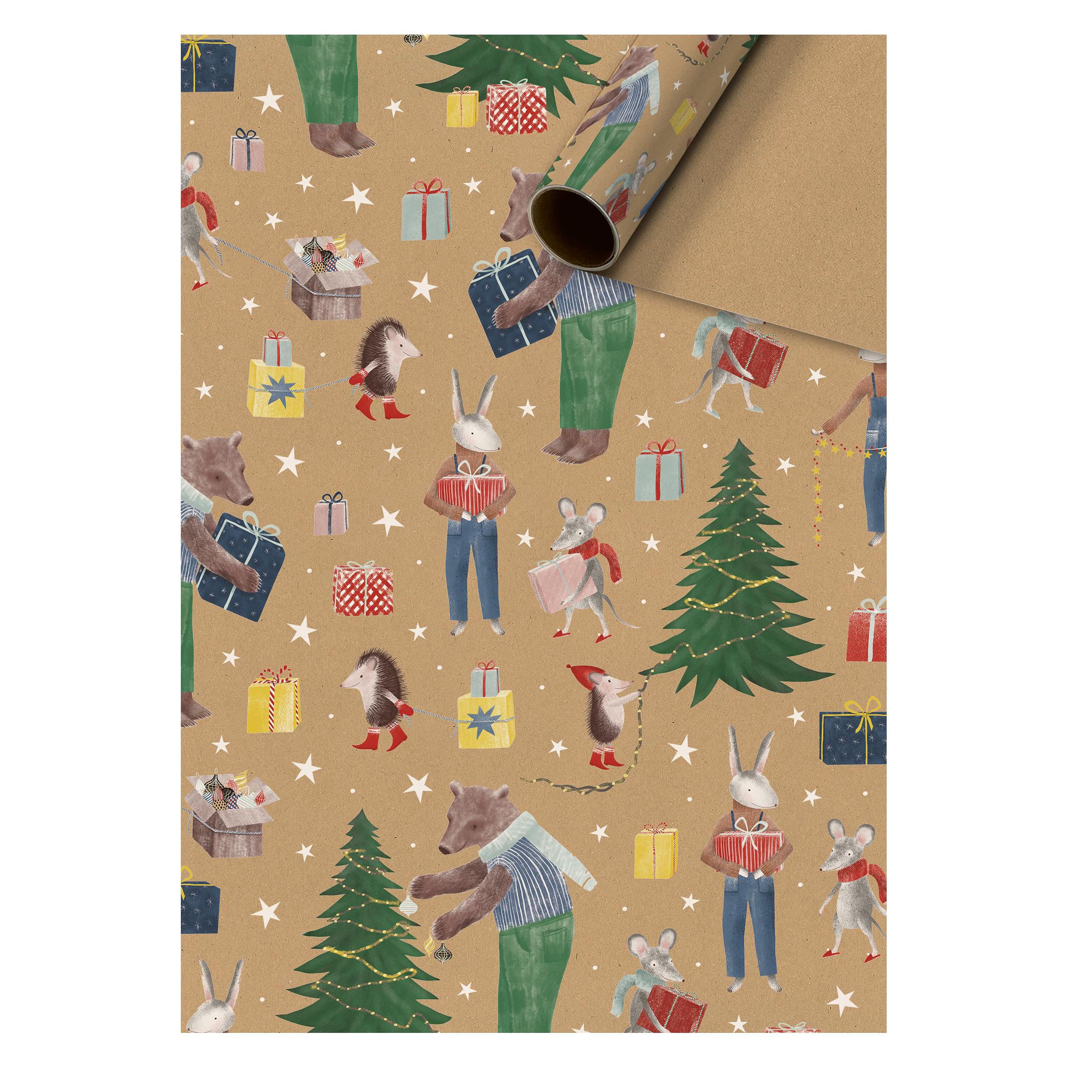 Stewo Geschenkpapier "Melin" | 70 cm × 2 m, braun (Stewo International)