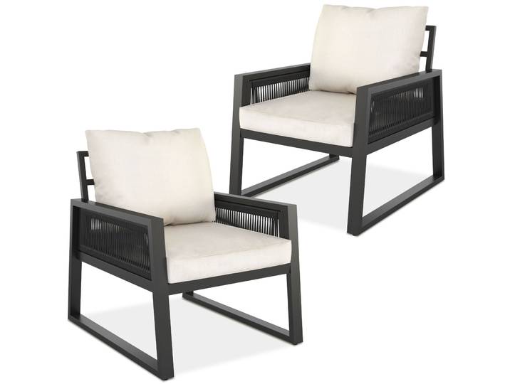 Aluminium Gartenlounge-Set Captive im Rope-Design - Set 3 (2 x Sessel)