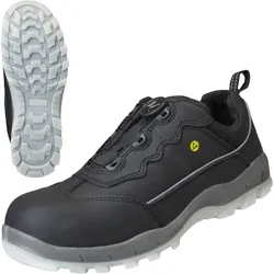 Nitras, Sicherheitsschuhe, SPORT STEP FIT, S3 Sicherheitshalbschuhe, strapazierfähiges Vollleder, schwarz, widerstandsfä (S3, 41)