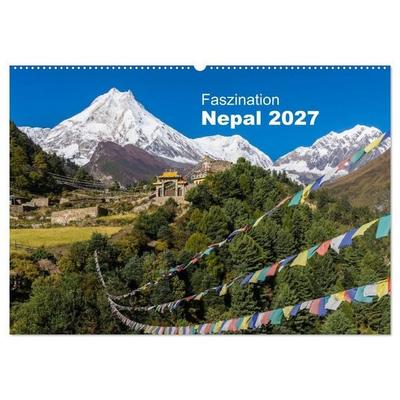 Faszination Nepal (Wandkalender 2027 DIN A2 quer), CALVENDO Monatskalender