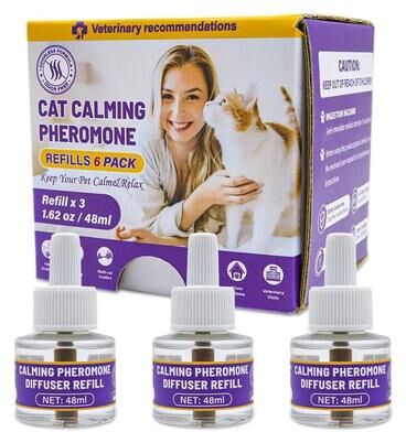 Inspire Essentials Calming Pheromone Diffuser Set For Cats And Dogs cat Style 3 Bottles