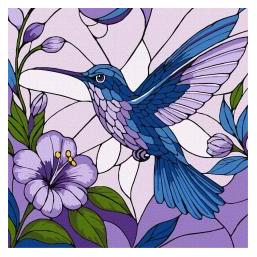 Ideyka Malen nach Zahlen - Buntglas, Kolibri 30x30cm (66128984)
