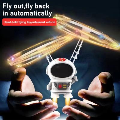 Smart Shopping Spot Colorful Night Light Helicopter, Luminous Mini Induction Flying Toy, USB Charging Robot Gift white