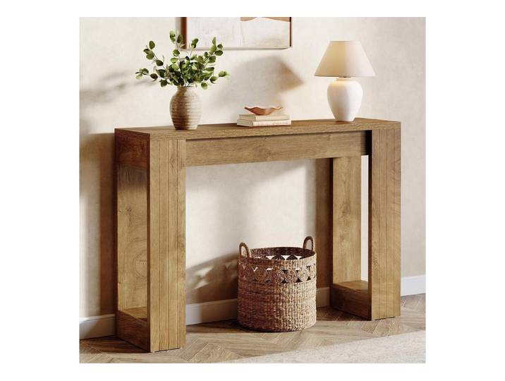LuxusKollektion Konsolentisch Konsolentisch 105cm Rustikal Braun (1-St)
