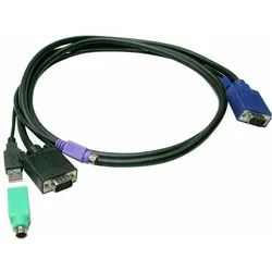 LevelOne KVM Kabel ACC-3201 USB+PS/2, KVM-Switch Kabel