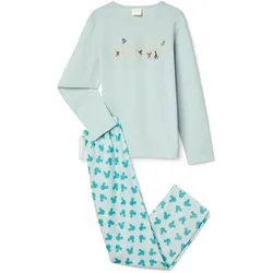 Tchibo - Kinder-Flanell-Pyjama »Mickey and Friends« - Mädchen - Gr. 134/140 - weiß