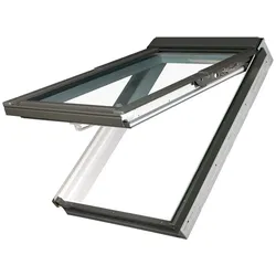 FAKRO Dachfenster PPP-V U3 78x118 Kiefern-Dekor, Klapp-Schwingfenster, ESG, Lüftung