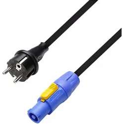 Adam Hall 8101 PCON 0150 Power Cord (1.50 m), Stromkabel, Schwarz