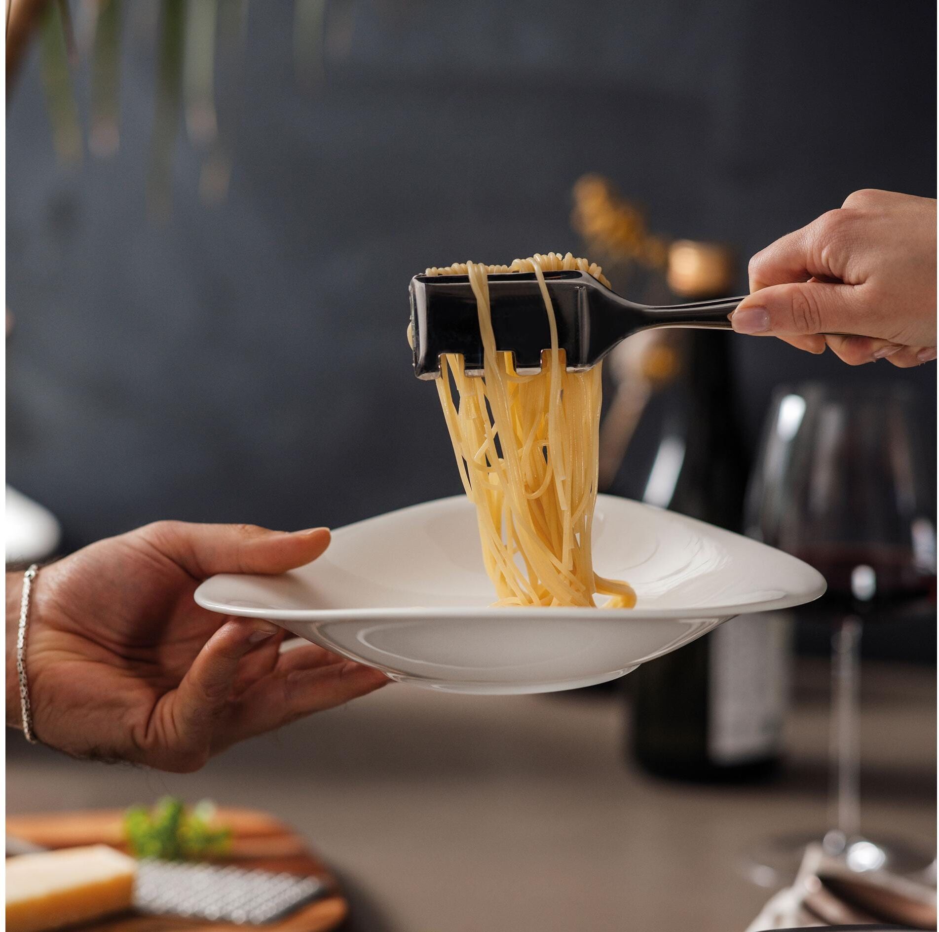 Pastateller VILLEROY & BOCH "Vapiano 2 Stück", weiss (weiß), B:21cm H:4,8cm L:26cm, Porzellan, Speiseteller, Pastateller, Pastateller-Set weiß Einheitsgröße