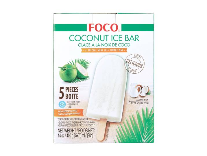 FOCO Bâtonnets glacés à la noix de coco 5 x 80 g