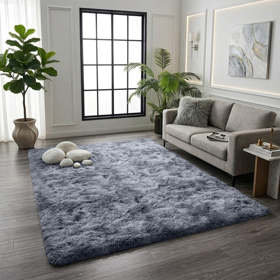 Fairmont Park PLUSH Fluffy Shag Area Rug   Soft Gray Faux Fur Texture   Modern, Cozy & High-Pile GREY Runner 80 x 300 cm