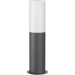 ledscom.de Wegelicht / Pollerleuchte GROPO für außen mit Premium Echtglashaube – UV-beständig, kein Vergilben, IP44, 41 cm, anthrazit 1x E27 max. 40W