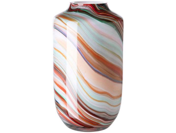 Dekovase FINK SANCHO , bunt (mehrfarbig), B:18,5cm H:27cm T:18,5cm Ø:18,5cm, Vasen, Dekovase