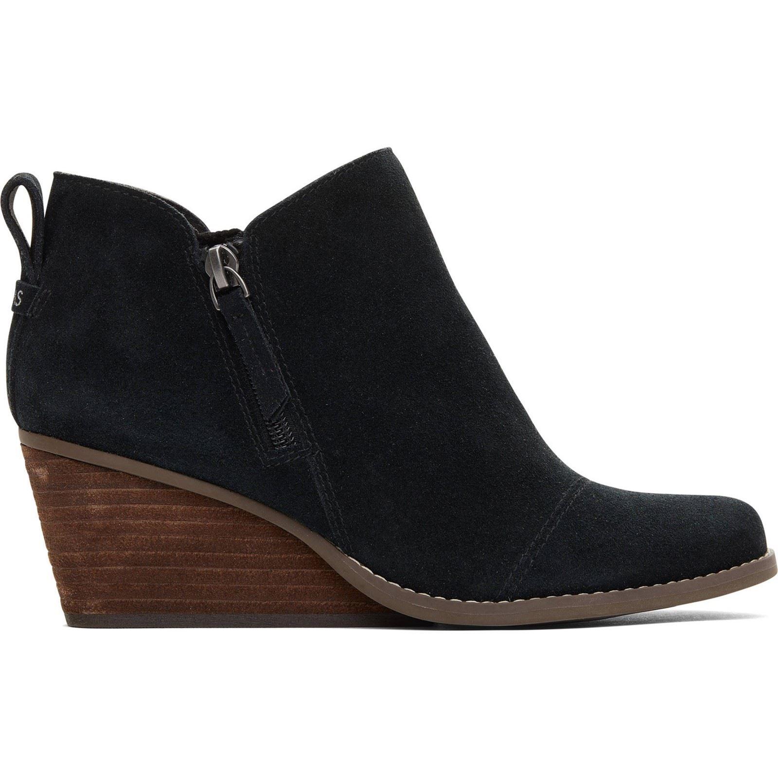 TOMS Goldie Textil Damen Schwarz Absatz-Stiefeletten