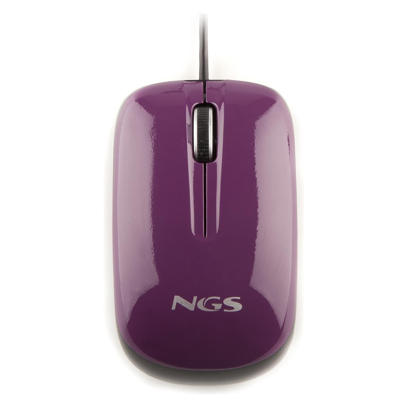 NGS PURPLEFLAVOURMOUSE fialová / Myš / Optická / USB / 800 dpi / 3 tlačítka (Kabelgebunden) (NGS PURPLEFLAVOURMOUSE)
