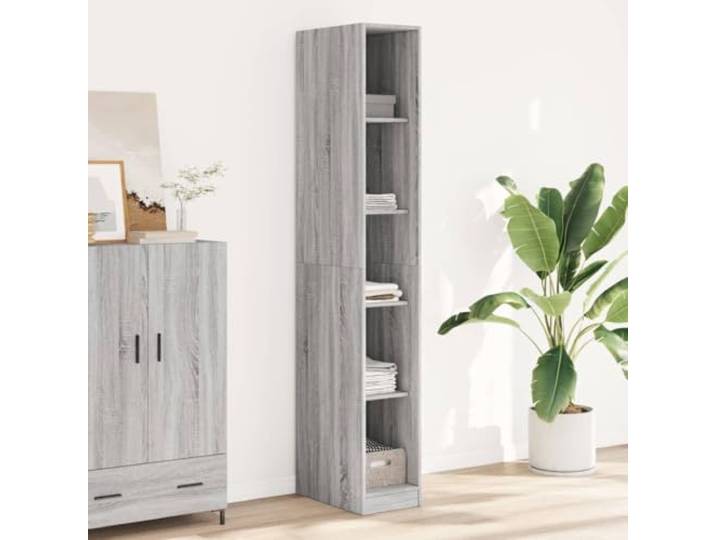 HKLGBVCR Kleiderschrank, grau, 30 x 50 x 200 cm, Holz, Technik