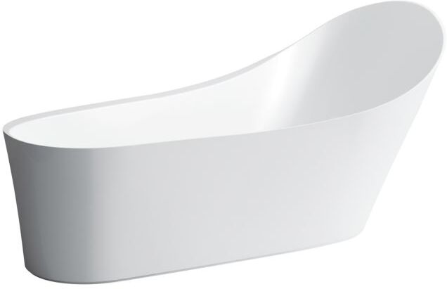 LAUFEN Palomba Freistehbadewanne H2458020006051 ohne Unterwasserbeleuchtung, weiß, mit Whirlsystem