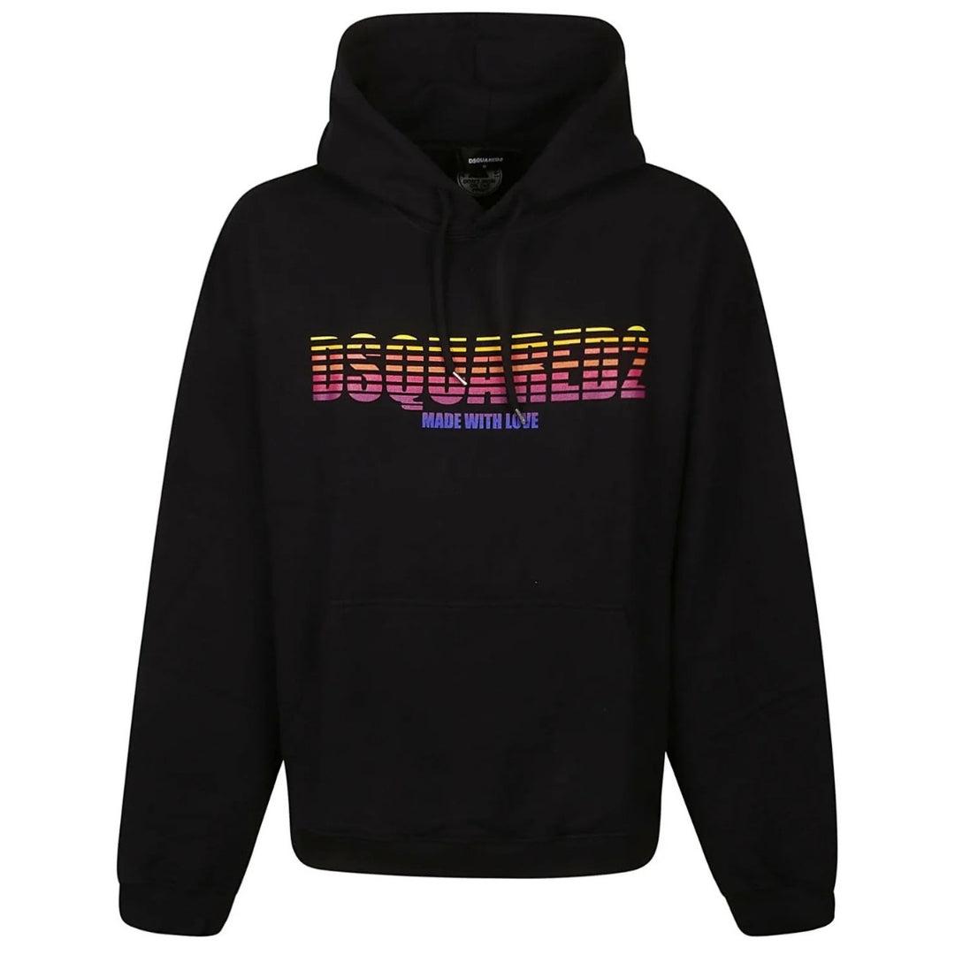 Dsquared2 Made With Love-logo zwarte hoodie