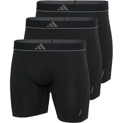 adidas Herren Boxershorts, 3er Pack - Boxer Briefs, Active Micro Flex, Logo, einfarbig Schwarz / 2XL