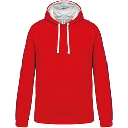 Kariban Unisex Kontrast Kapuzen Sweater Hoodie K446 red/white M