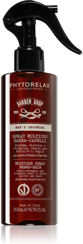 Phytorelax Laboratories Men's Grooming Barber Shop conditionneur pour barbe et cheveux en spray 200 ml