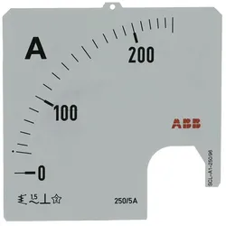 ABB SCL-A1-250/96 Amperemeter Skale Stromwandleranschluss 250/5A 2CSG113249R5011 SCLA125096
