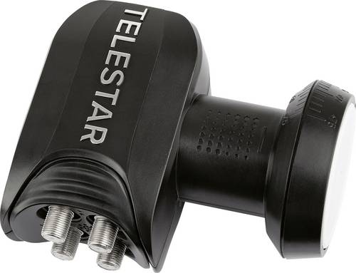 Telestar SkyQuad HC Quad-LNB Teilnehmer-Anzahl: 4 Feedaufnahme: 40mm Wetterschutz, mit Switch Schwarz, Hellgrau