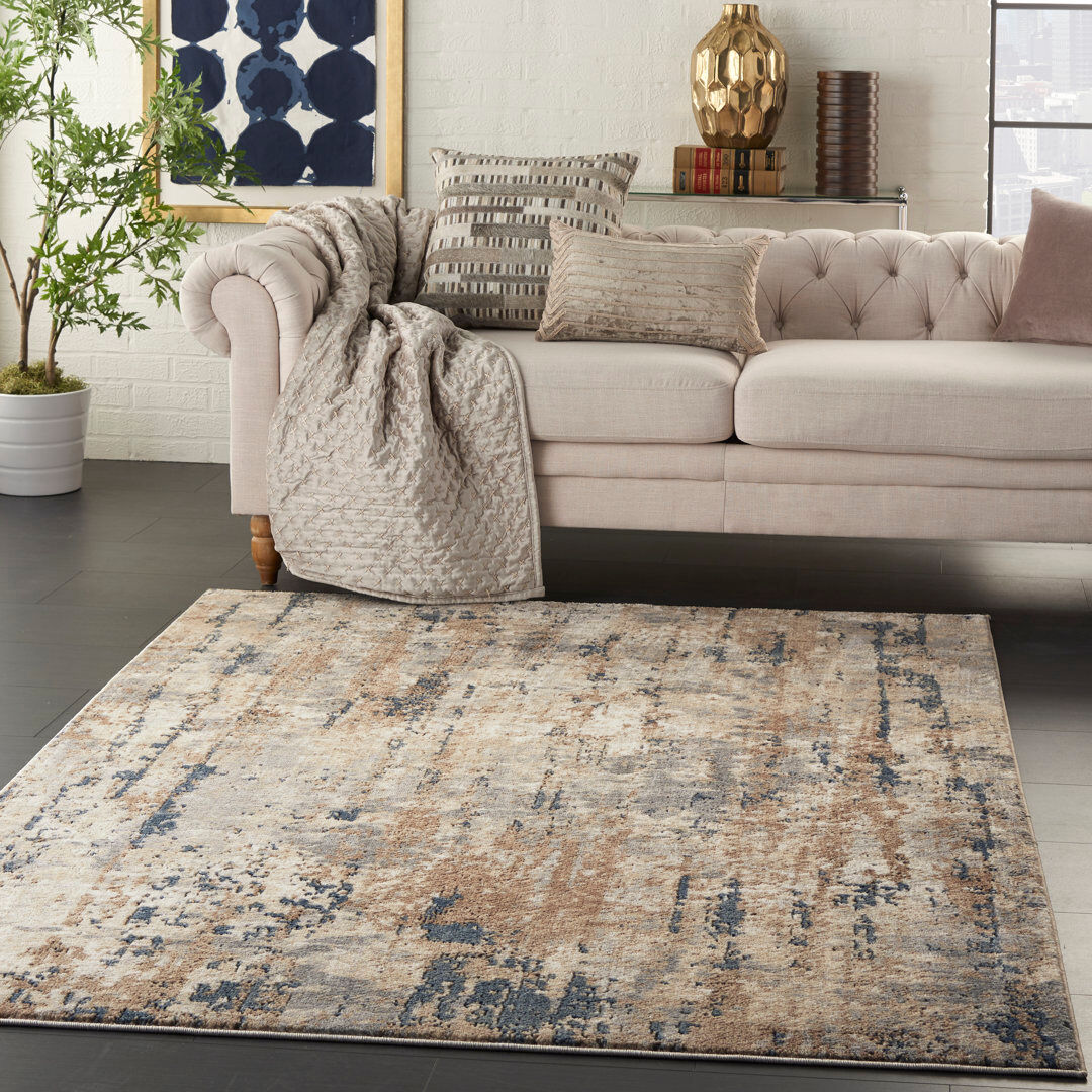 Trent Austin Design Durango Abstract Area Rug Beige/Grey Rectangle 239 x 300cm