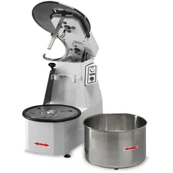 GMG - Teigknetmaschine 32 Lt./ 25Kg 400V - Hebbarer Kopf und Herausnehmbarer Kessel - Spirale, Teigteiler und Wanne aus Edelstahl