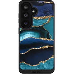 Nivocase Handyhülle für Samsung Galaxy S26 Hülle NIVOpure Case Schwarz Glitzer Look Marmor Trends (Samsung Galaxy S26), Smartphone Hülle, Schwarz