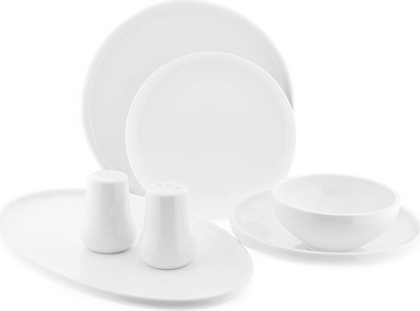 Almina Servies voor 6 personen, 27-delig, Wit Porselein