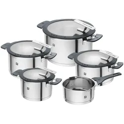 Zwilling Simplify, Pfannenset + Topfset, Schwarz, Silber