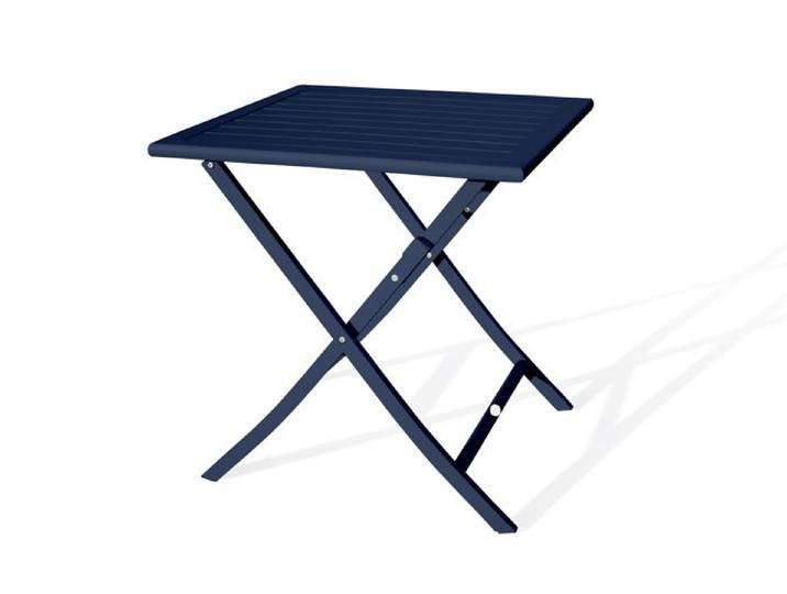 Guéridon de jardin pliant MARIUS (70x70 cm) en aluminium - BLEU NUIT