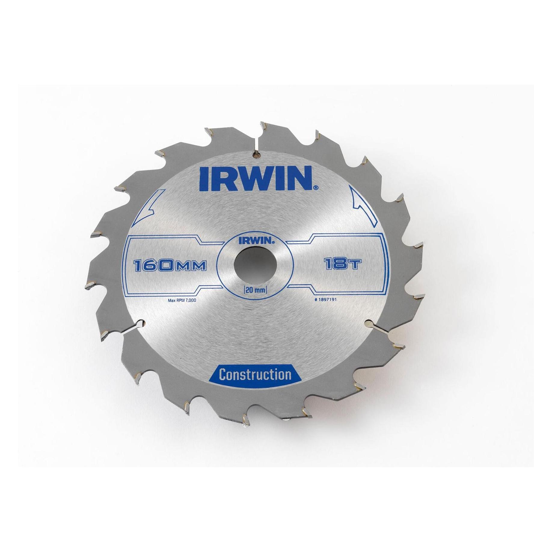 Irwin IRW1897191 160 x 20 mm, 18 Zähne KreissäGeblattMit ATB Zahn Mahlgrössen (1897191)