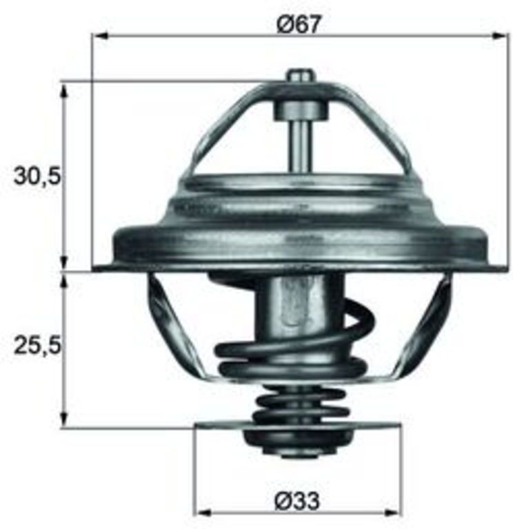 Thermostat, Kühlmittel MAHLE TX 27 71D