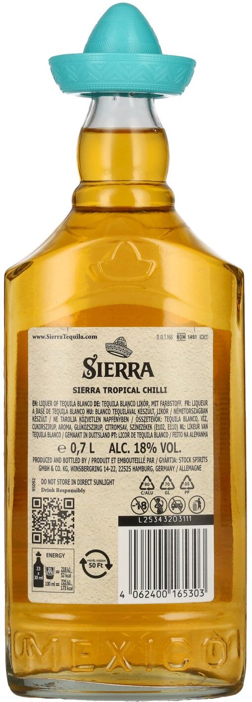 Sierra Tequila Sierra Licor de Tequila Tropical Chilli 18% Vol. 0,7l