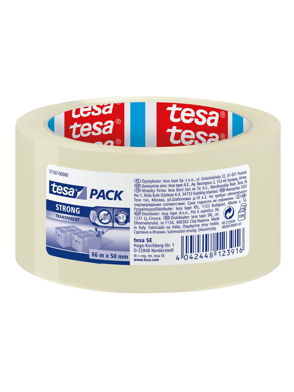tesa Pack Strong Transparentes Verpackungsklebeband