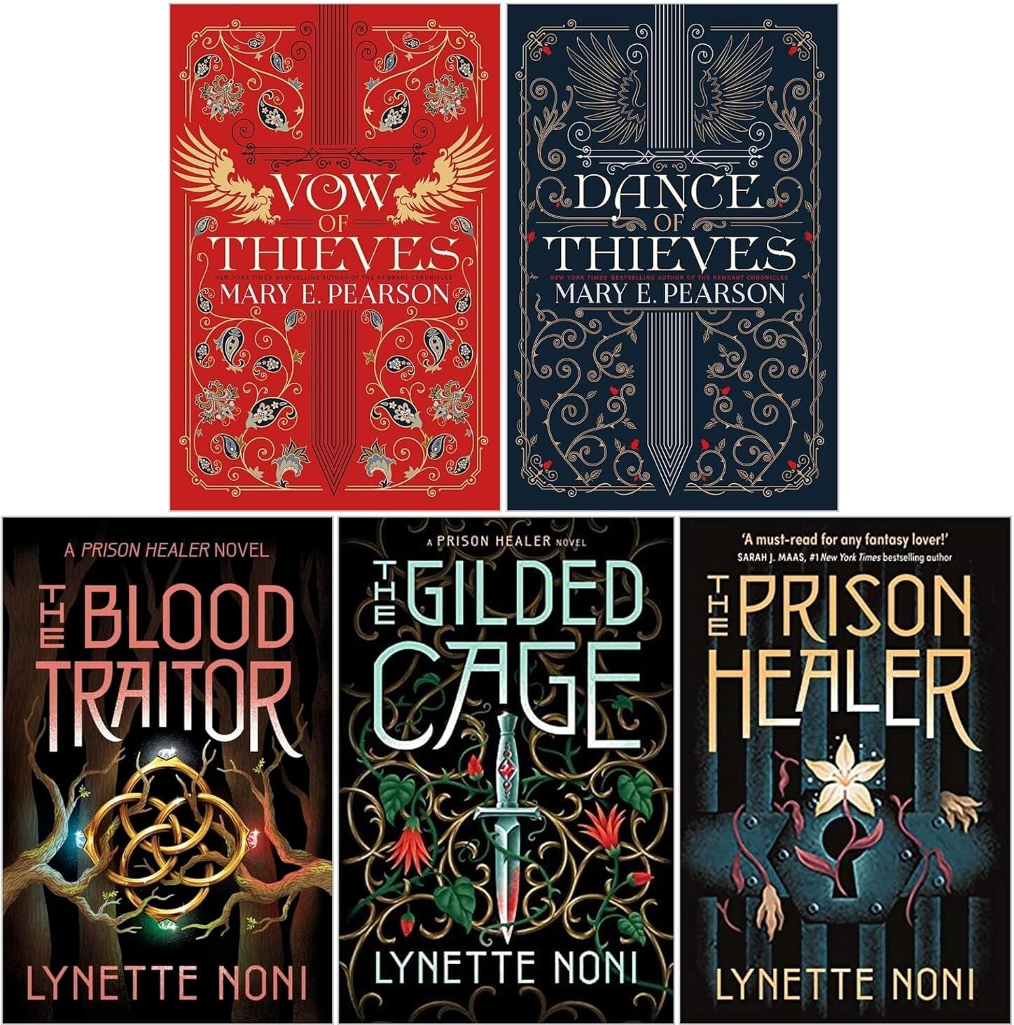 Hodder The Prison Healer & Dance of Thieves 5 Books Collection Set by Lynette Noni & Mary E. Pearson - Young Adult Fantasy Paperback Bundle