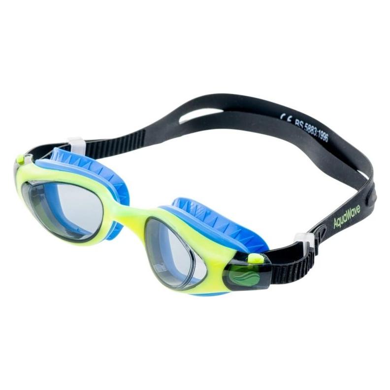 Aquawave Okularki pływackie Mäusebussard schwarz-blau-gelb (5901979104285)