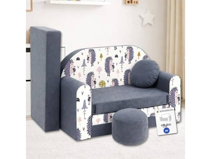 millybo Kindersofa Kinder Couch mit Schlaffunktion ausklappbar 3in1 Kinder Sofa Spielsofa mit Bettfunktion Mädchen Jungen Sitzsack Minisofa Schlafsofa Kinderzimmer Schlafsessel (AX1)