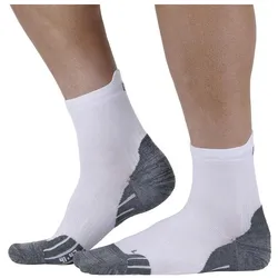 Monnet, Unisex, Sportsocken, Run Elite 2 Mid (43 - 44), Weiss, Grau
