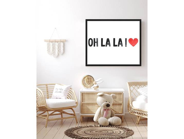 Tableau déco Oh La La 53 x 63cm Multicolore