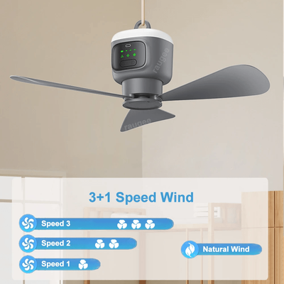 Inspire Essentials Portable Camping Fan With LED Light And Remote Rechargeable 12000mAh Ceiling Fan Portable Camping Fan With LED Light And Remote Rechargeable 12000mAh Ceiling Fan